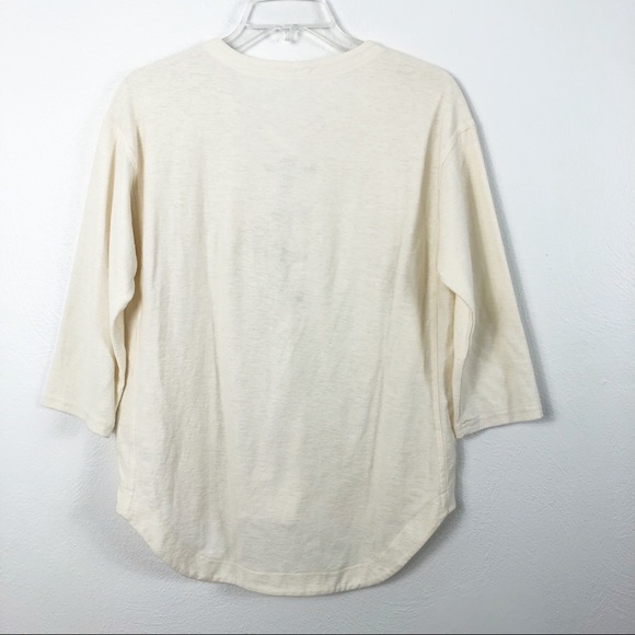Madewell Libra Lace Up Ivory Tee - Picture 10 of 11